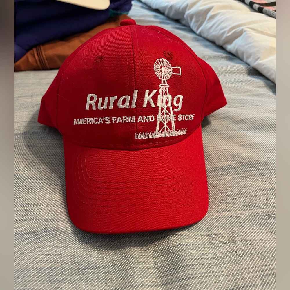 Rural king farm hat, OS, color red